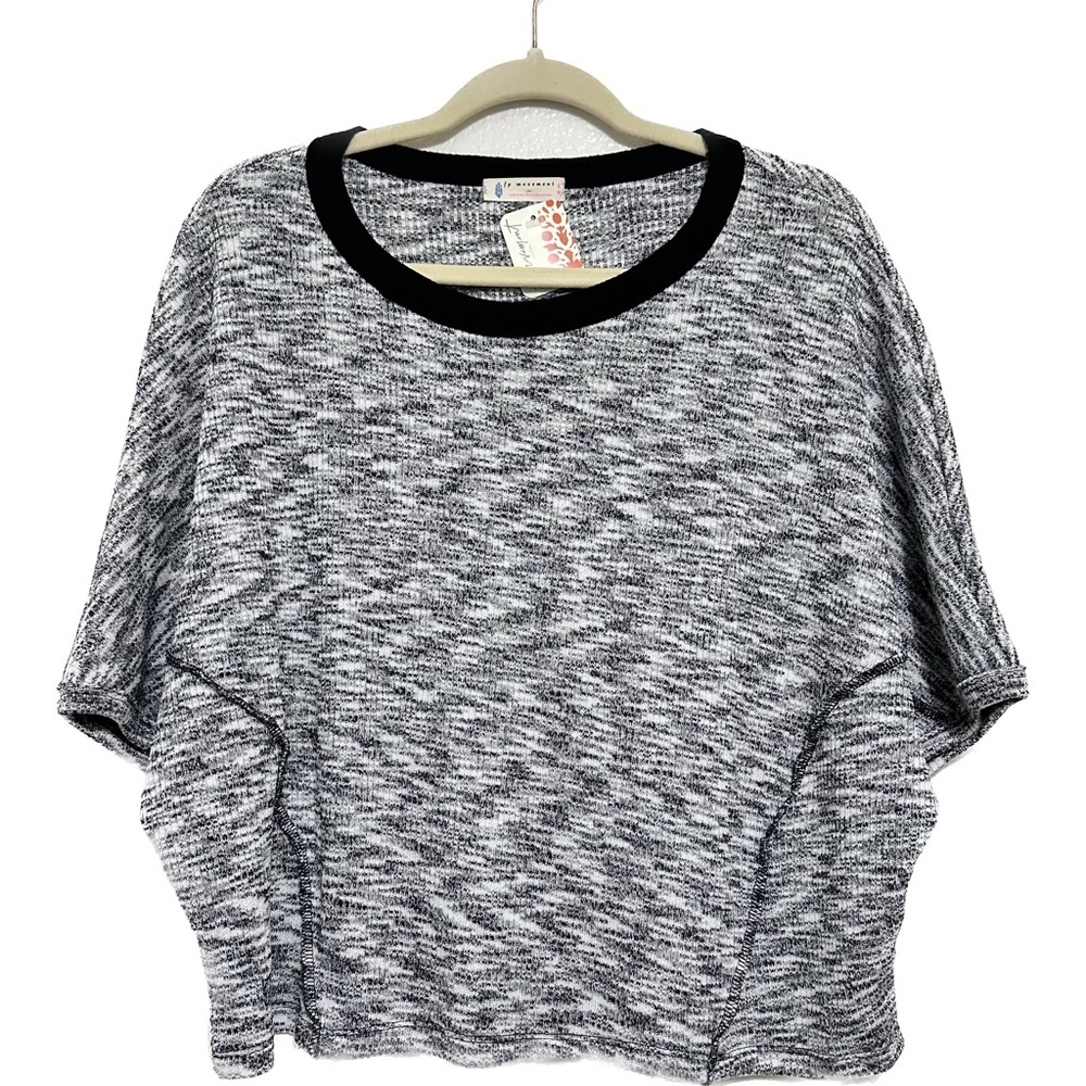 FP Movement Heathered Gray Dolman Sleeve Knit Top Size M
